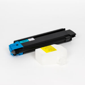 Cartuccia Toner Compatibile Ciano + Vaschetta Recupero (TK-590C)