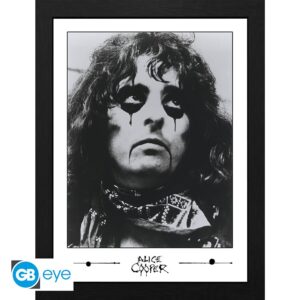 Alice Cooper - Framed Print "black E White Photo" (30x40)