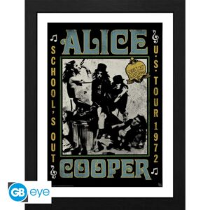 ALICE COOPER - Framed print "School's out Tour" (30x40)