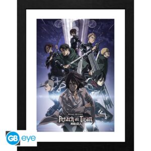 ATTACK ON TITAN - Framed print "S4 key art 2" (30x40)