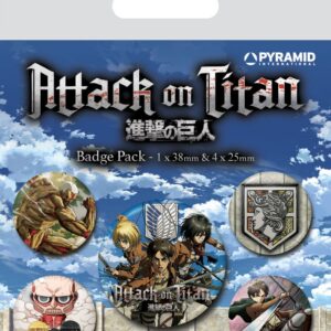 Attack On Titan Pin-Back Buttons 5-Pack Season 3 Pyramid International
