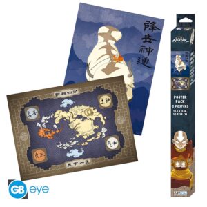 AVATAR - Set 2 Posters Chibi 52x38 - Appa & Map