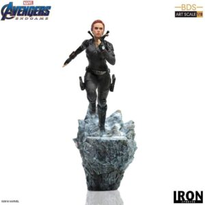 Avengers Endgame BDS Statua Figura Black Widow 21cm Iron Studio Scatola Rovinata
