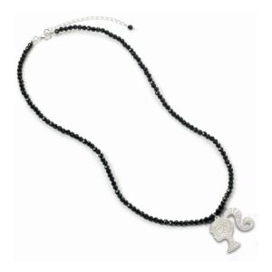 Barbie Pendant & Collana Silhouette On Black Onyx Bead (sterling Silver) Carat Shop, The
