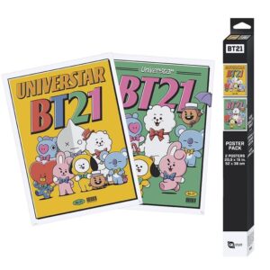 BT21 Set 2 Posters Chibi BT21 Vintage Universtar 52 x 38 cm Gbeye