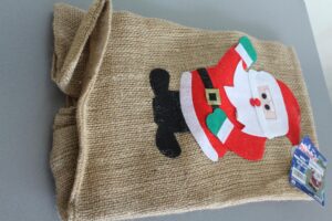COMO GIOCHI - Sacco di Babbo Natale in Juta con disegno cm 60x90