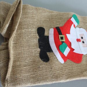 COMO GIOCHI - Sacco di Babbo Natale in Juta con disegno cm 60x90