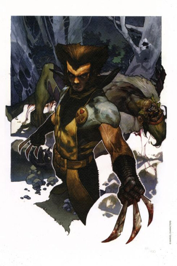 COSMIC ART S.BIANCHI -WOLVERINE&SABERTHOOT- LYTHO PRINTED ART