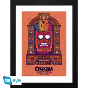 CRASH BANDICOOT- Framed print "Aku Aku" (30x40)