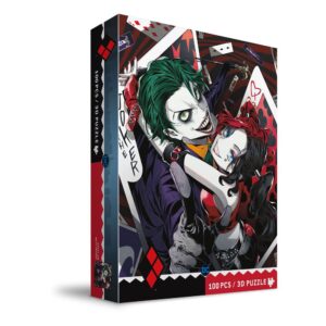 Dc Comics Jigsaw Puzzle Con 3d-effect The Joker & Harley Quinn Manga (100 Pezzi) Sd Toys