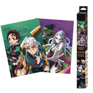 Demon Slayer Set 2 Posters Chibi 52 x 38 cm Gbeye