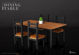 Diorama Props Series Dining Table Set Beast Kingdom Toys