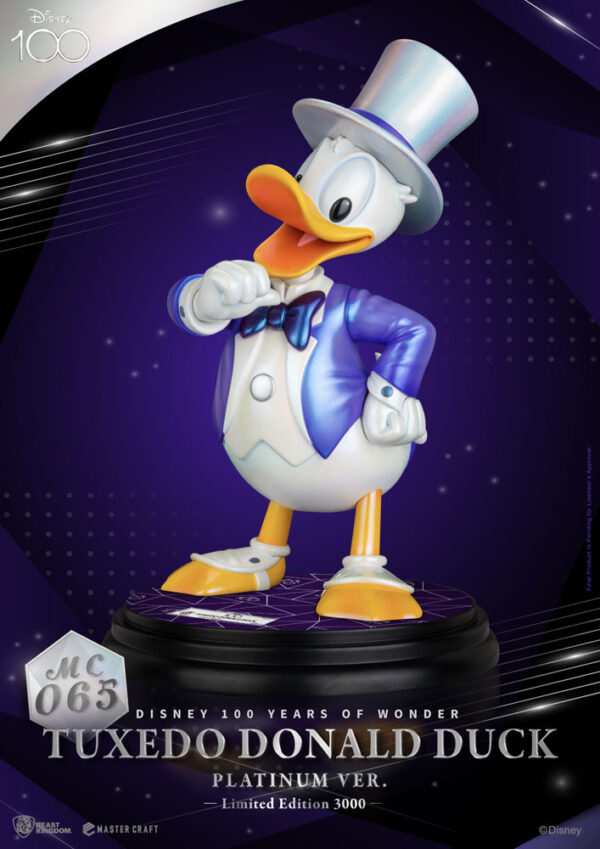 Disney 100th Master Craft Statua Tuxedo Donald Duck (platinum Ver.) Beast Kingdom Toys