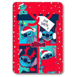 Disney Lilo e Stitch Natale Coperta In Pile Stitch 100 x 140 Cm Disney