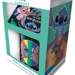 Disney Lilo & Stitch Set Regalo Tazza Sottobicchiere Portachiavi