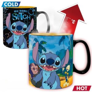 Disney Lilo & Stitch - Tazza in Ceramica che Cambia con Calore 460ml - Gadget