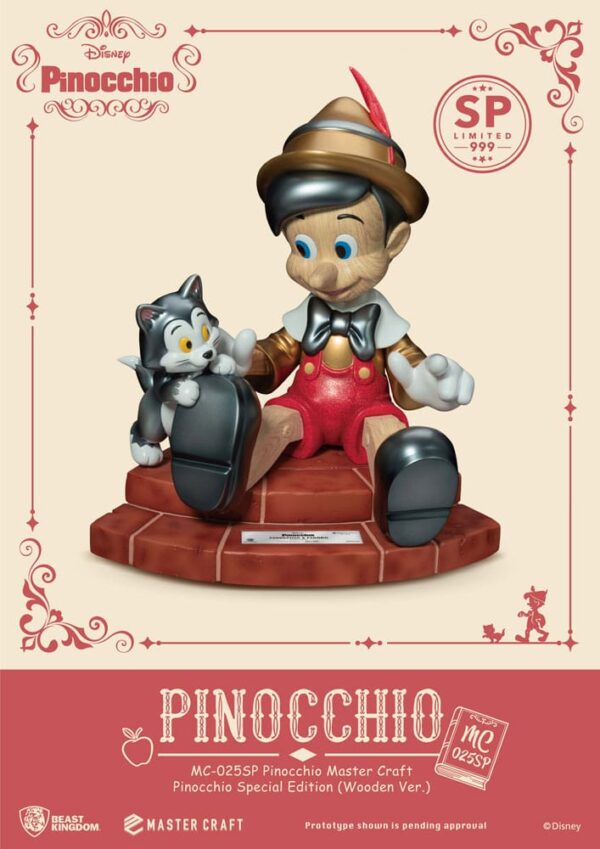 Disney Master Craft Statua Pinocchio In Legno Ver. Special Edition 27 Cm Beast Kingdom Toys