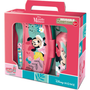 Disney Minnie Set Sandwich Maker Posate + Aluminium Bottiglia 400ml Stor