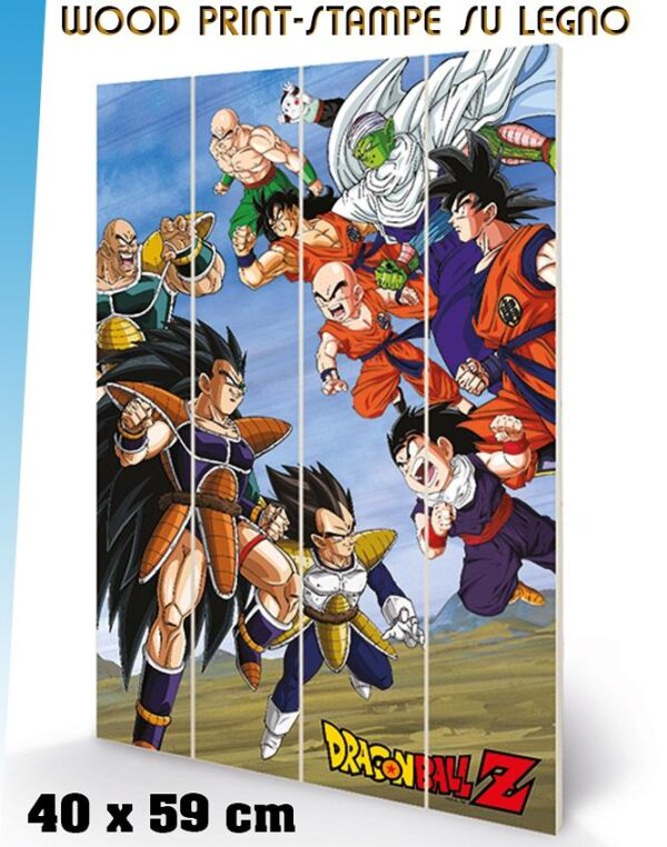 DRAGON BALL BATTLE CLASH WOOD PRINT STAMPA SU LEGNO PYRAMID INTERNATIONAL
