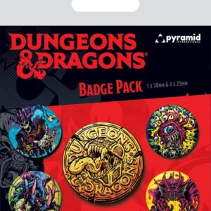 Dungeons & Dragons Pin-Back Buttons 5-Pack Beastly Pyramid International