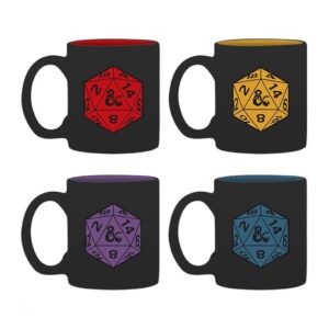 Dungeons & Dragons Set 4 Tazzine da Espresso D20 Abystyle