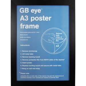 GBEYE - MDF Black Frame - A3 - 29.7 x 42cm -