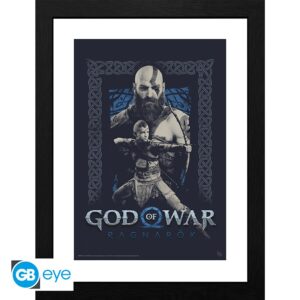 God Of War - Framed Print "kratos E Atreus" (30x40)