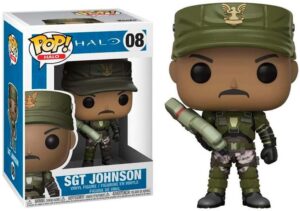 Halo Funko Pop! Figura Sgt. Johnson Standard 9 cm - Scatola rovinata