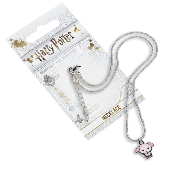 Harry Potter Collana con Ciondolo Elfo Dobby rosa 40 cm The Carat Shop