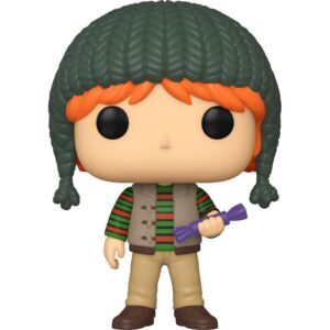Harry Potter Funko Pop Film Vinile Figura Ron Weasley Vacanze di Natale 9cm Scatola Rovinata