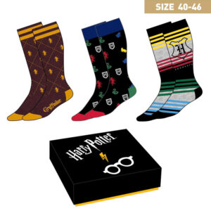 Harry Potter Set Regalo 3 Paia Di Calzini Uomo Misura 40/46 Cerdà