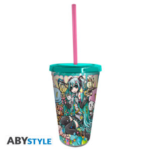 Hatsune Miku - Tumbler Con Cannuccia - 470ml - Miku Band