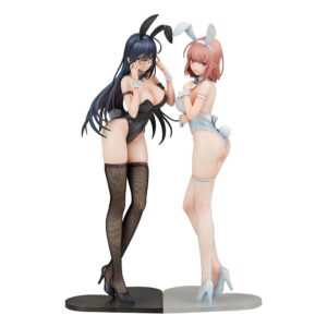 Ikomochi Original Character Statuas 1/6 Black Bunny Aoi & White Bunny Natsume 30 - 31 Cm Ensoutoys
