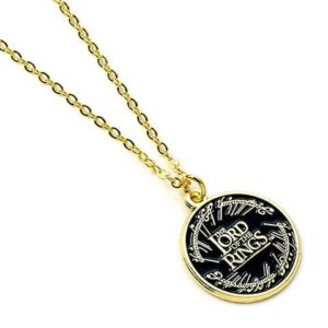 Il Signore Degli Anelli Collana e Pendente con scritta Anello Del Potere The Carat Shop