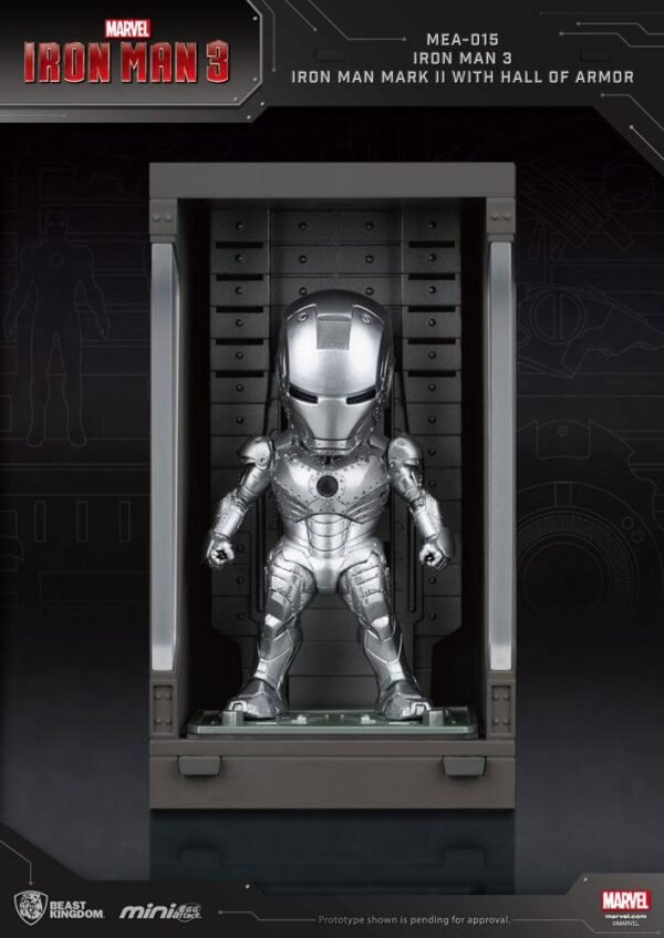 Iron Man 3 Statua Sala Delle Armature Mark Ii Figura 8cm Mini Uova Beast Kingdom