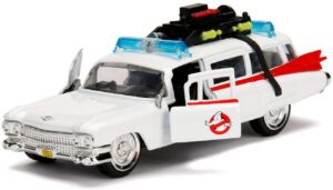 Jada Cadillac Ghostbustoers Ecto-1 1959 Die Cast 1:32 Funzionamento A Ruota Libera