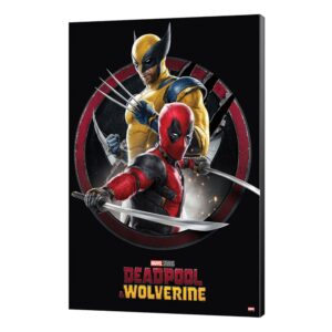 Marvel In Legno Wall Art Deadpool & Wolverine 01 Action 35 X 50 Cm Semic