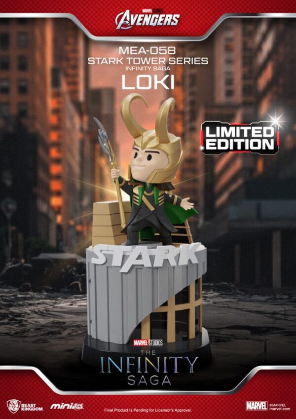 Marvel Mini Uova Attack Figures The Infinity Saga Stark Tower Series Loki 12 Cm Beast Kingdom Toys