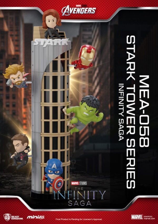 Marvel Mini Uova Attack Figures The Infinity Saga Stark Tower Series Set 12 Cm Beast Kingdom Toys