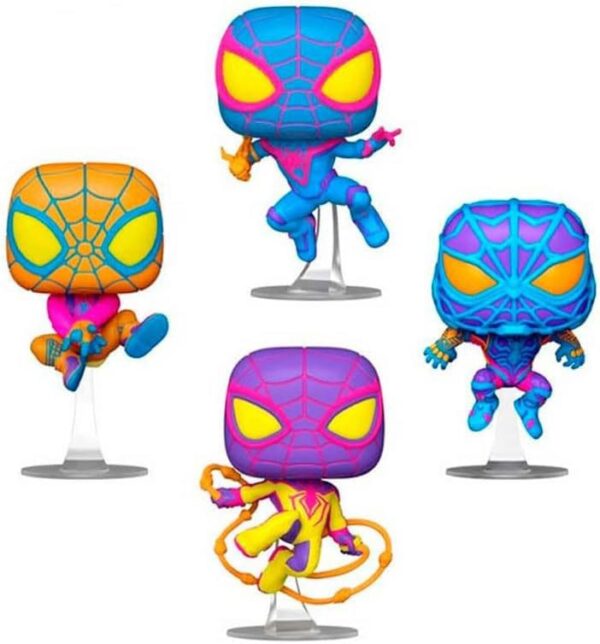 Marvel Pop! Tv Vinile Figura 4-pack Miles Morales (blklt) 9 Cm Funko