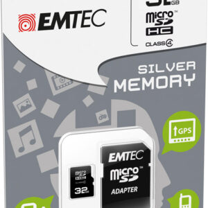MICROSD + ADAPTER 32GB SILVER (MP3-MP4) MEMORY CARD/HARD DISK CONSOLE - MEMORIE