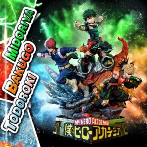 My Hero Academia: Deluxe Midoriya Con Bakugo E Todoroki 1:4 Scale Statua Prime 1 Studio