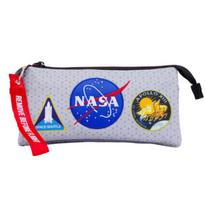 NASA Houston Astuccio Portatutto Triplo HS, Griggio Karactermania