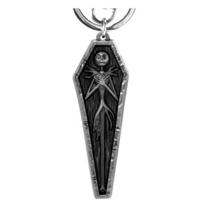 Nightmare Before Natale Metal Portachiavi Jack In Coffin Con Figure Int.