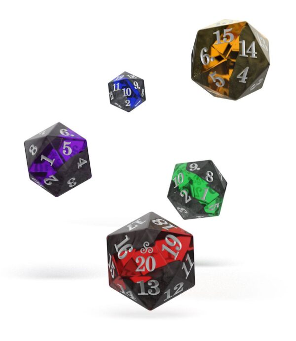 Oakie Doakie Dice D20 Spindown Dice Set Enclave (5) Oakie Doakie Dice