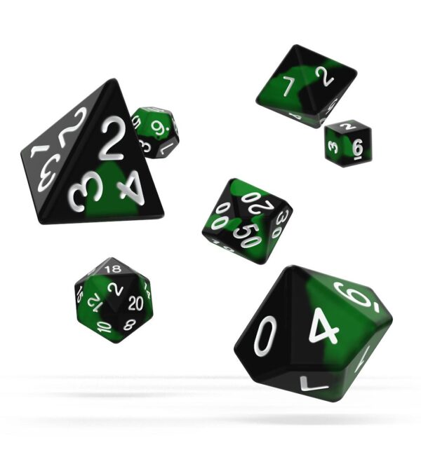 Oakie Doakie Dice RPG Set Glow In The Dark - Biohazard (7) Oakie Doakie Dice