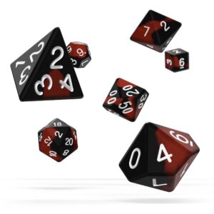 Oakie Doakie Dice RPG Set Glow In The Dark - Lava (7) Oakie Doakie Dice