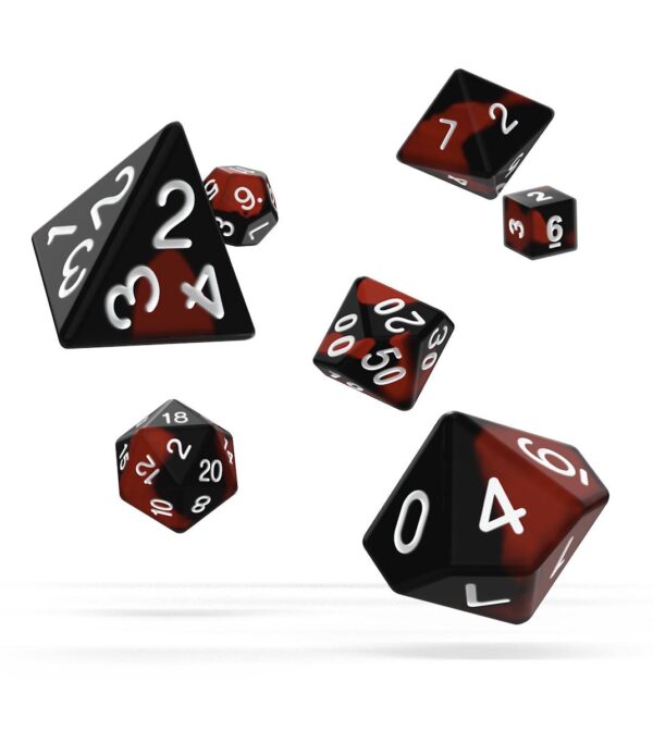Oakie Doakie Dice RPG Set Glow In The Dark - Lava (7) Oakie Doakie Dice