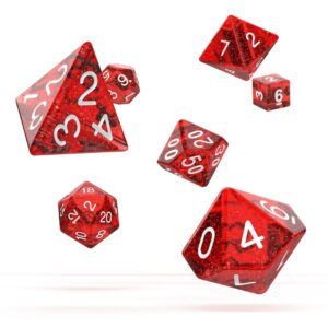 Oakie Doakie Dice RPG Set Speckled - Red (7) Oakie Doakie Dice