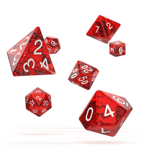 Oakie Doakie Dice RPG Set Speckled - Red (7) Oakie Doakie Dice